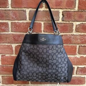 Coach F27579 Lexy Signature Outline Jacquard Leather Shoulder Bag PRELOVED